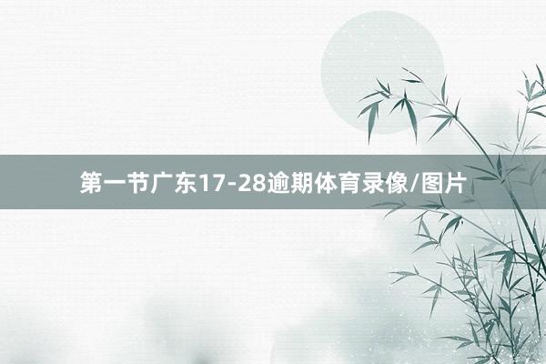 第一节广东17-28逾期体育录像/图片