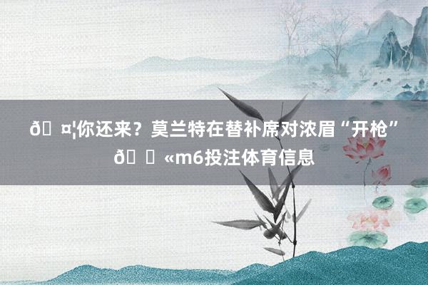 🤦你还来？莫兰特在替补席对浓眉“开枪”🔫m6投注体育信息