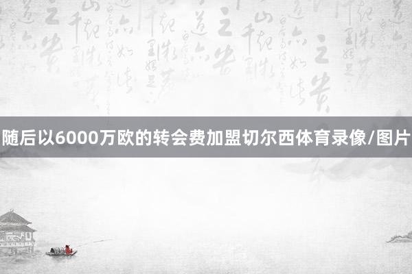 随后以6000万欧的转会费加盟切尔西体育录像/图片